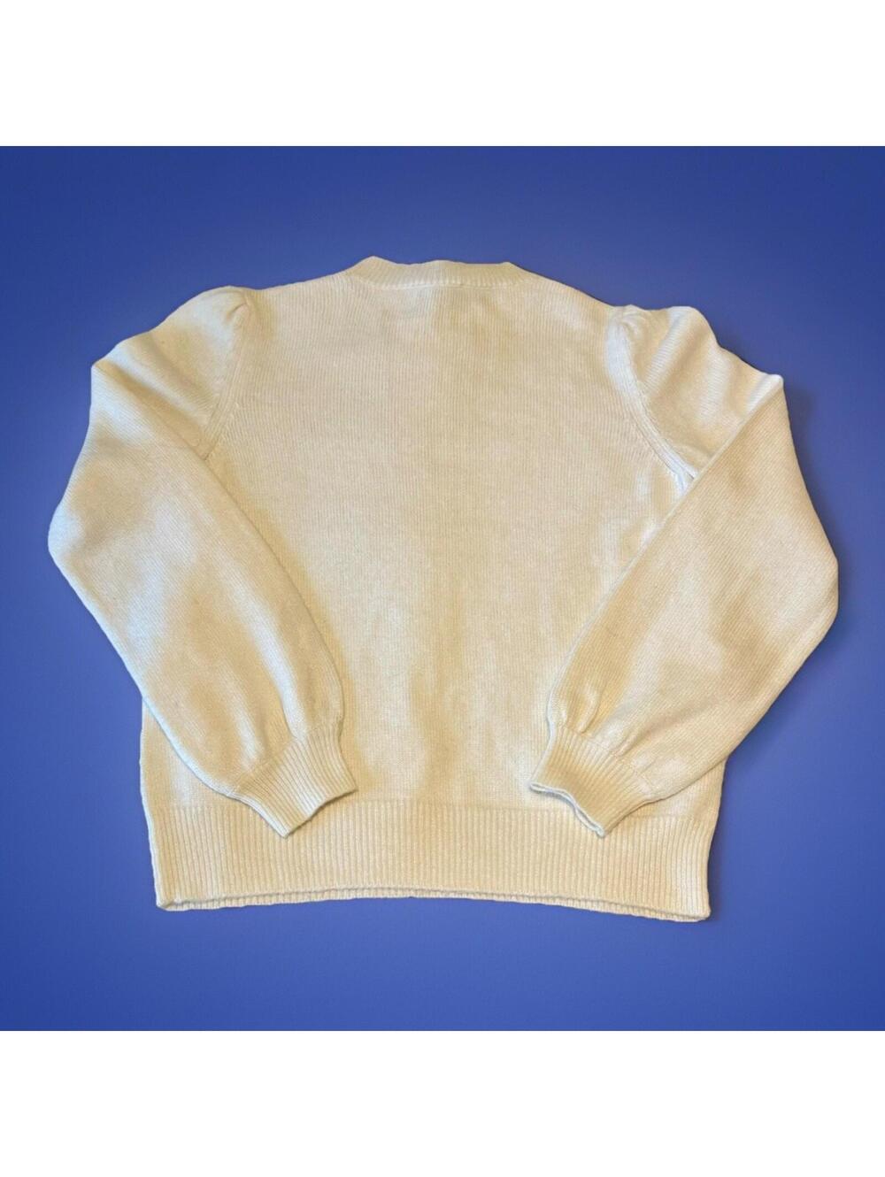 Vineyard Vines Women’s Pina Colada White Nock Neck Sweater Top Size Medium - Picture 2 of 7